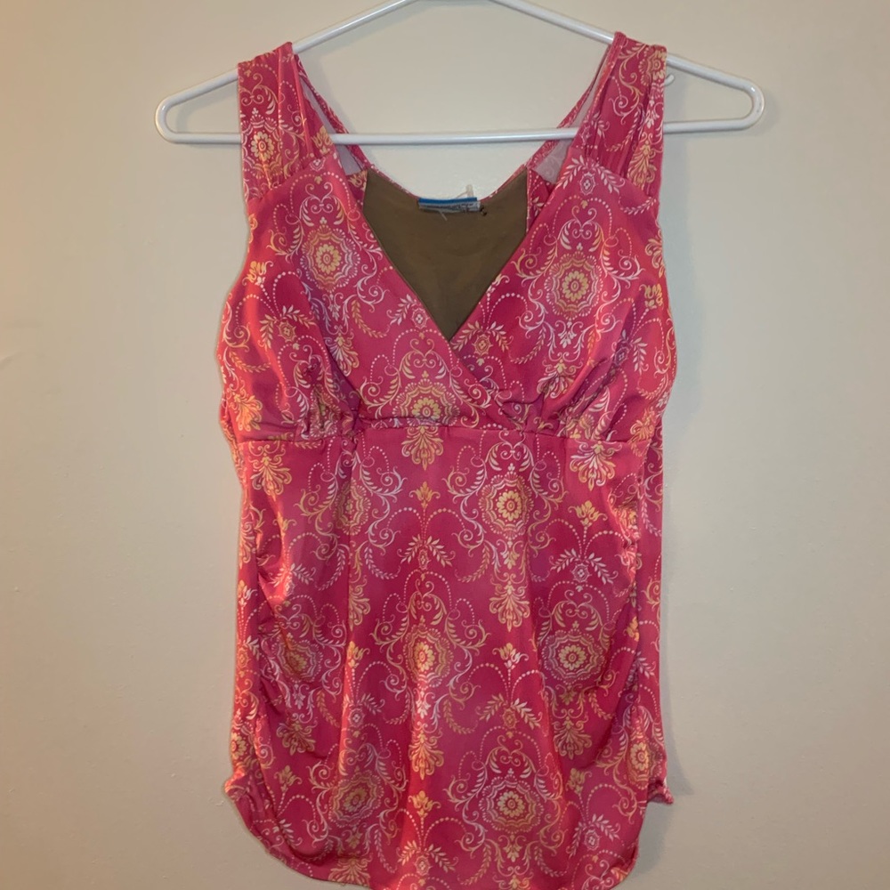 Y2k pink paisley top